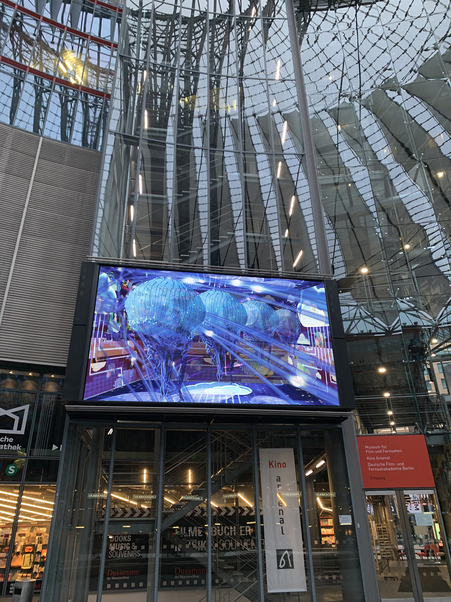 Colonise the Cloud screening at Sony Center, Berlin