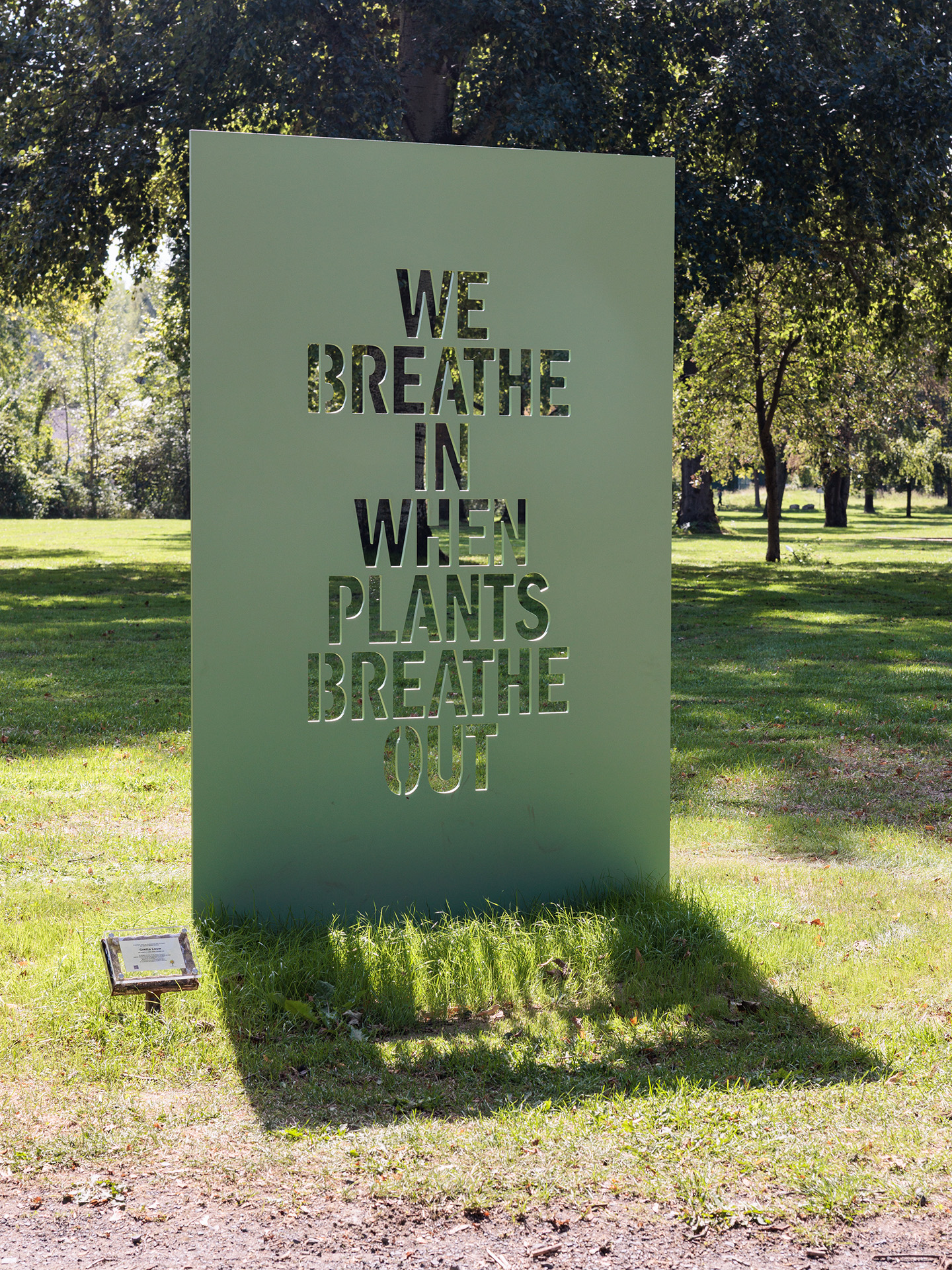 WE BREATHE IN WHEN PLANTS BREATHE OUT, permanent public sculpture, Umweltskulpturenpark, Insel Grafenwerth, Bad Honnef, 2026